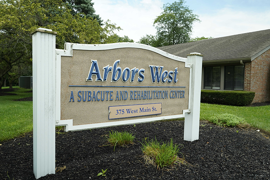 Arbors West signage in main entrance- Arbors West